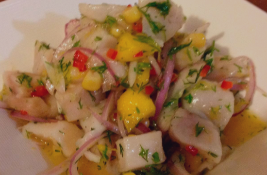 Ceviche de Tilápia com Manga